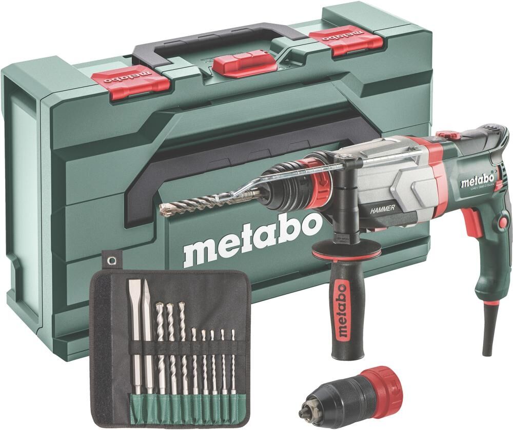 METABO Multihammer UHEV 2860-2 Quick Set 1100 Watt mit Zubehör im Koffer