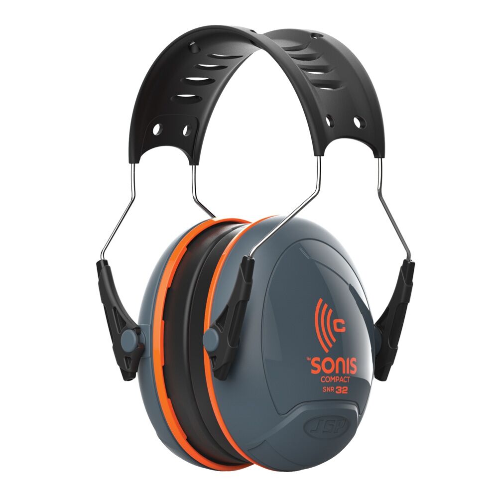 JSP Kapselgehörschützer Sonis Compact Ear Defenders SNR 32 schwarz/orange