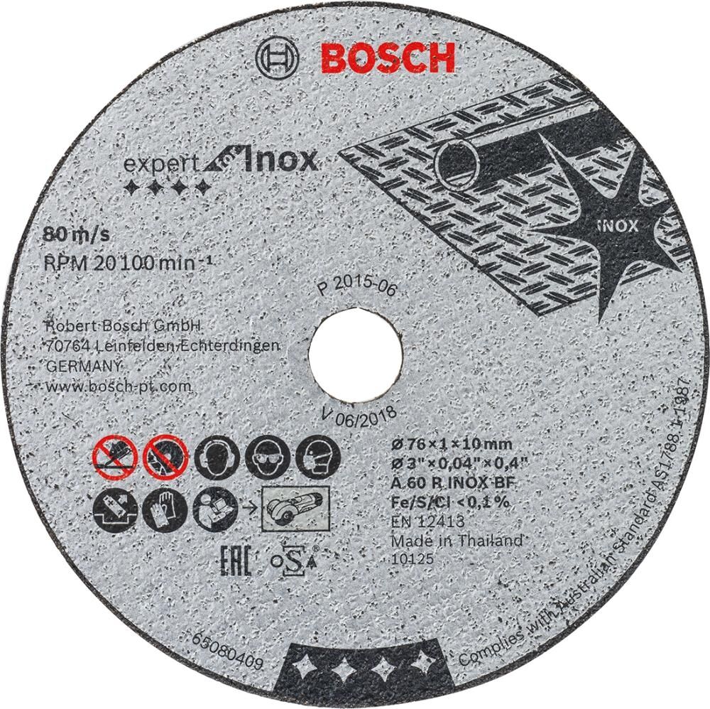 BOSCH Trennscheibe 76mm TS 76X1X10mm Expert for Inox EX 5 Stück