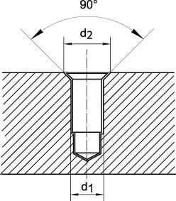 FORMAT Kurzstufenbohrer 90 Grad M 12 Kernloch HSS