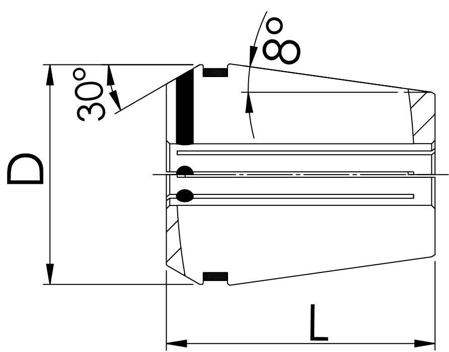 FAHRION Spannzange ER25 3,0mm Innenkühlung 429E