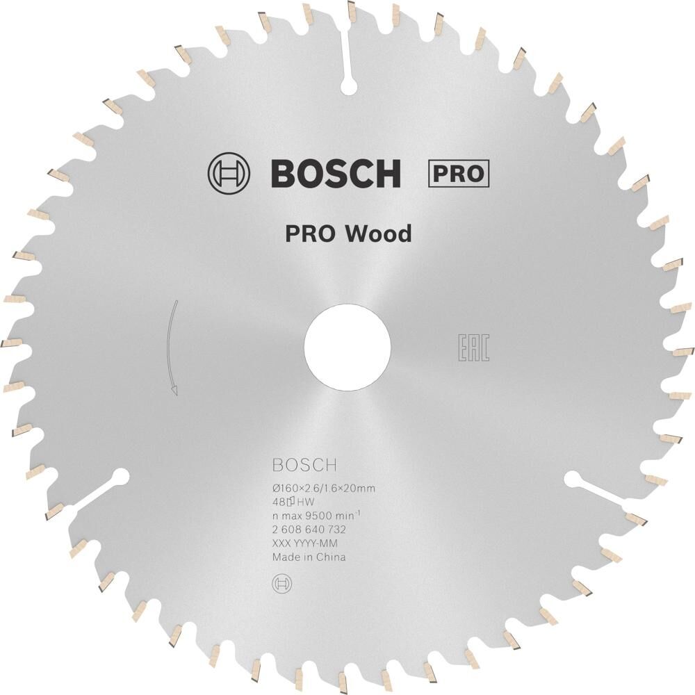 BOSCH Kreissägeblatt 160x20/16 48 WZ OPTILINE SB 2,6