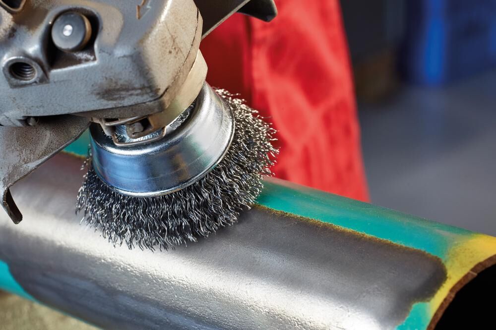 LESSMANN Topfbürste Stahldraht gewellt 65x0,35mm