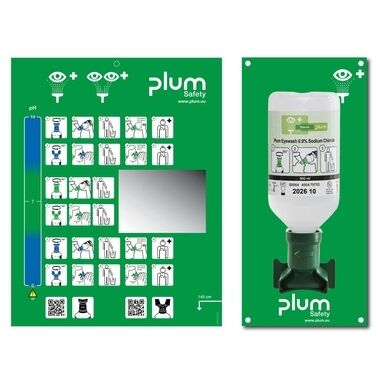 PLUM Augenspülstation Wandbox inkl. 1 Flasche 500ml