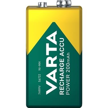 VARTA Batterie 9V Block 200mAh Rechargeable Power Accu 1 Stück