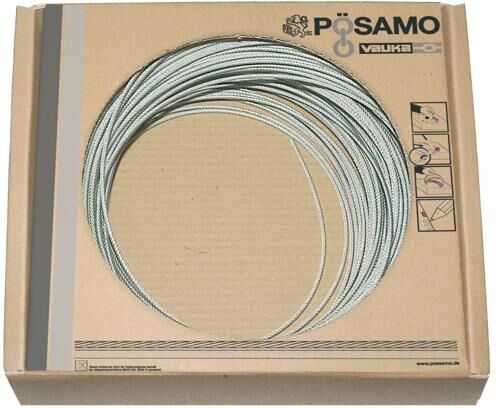 Drahtseilbox 6x19 10mm x 50m galvanisch verzinkt