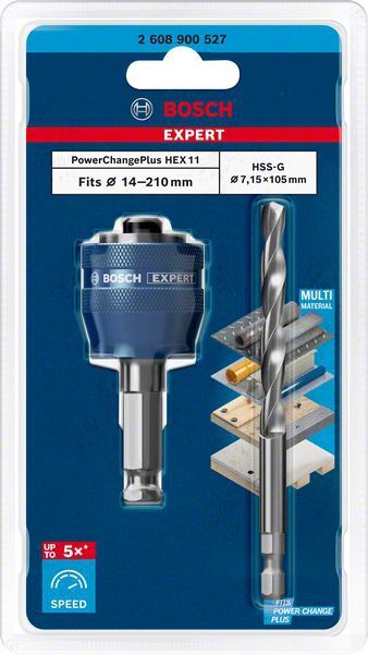 BOSCH PowerChange Plus Adapter Hex 11mm HSS-G 7,15x105