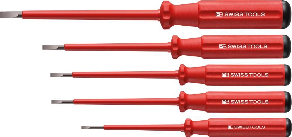 PB SWISS TOOLS Tools Schraubendreher-Set VDE 5-teilig Schlitz im Karton