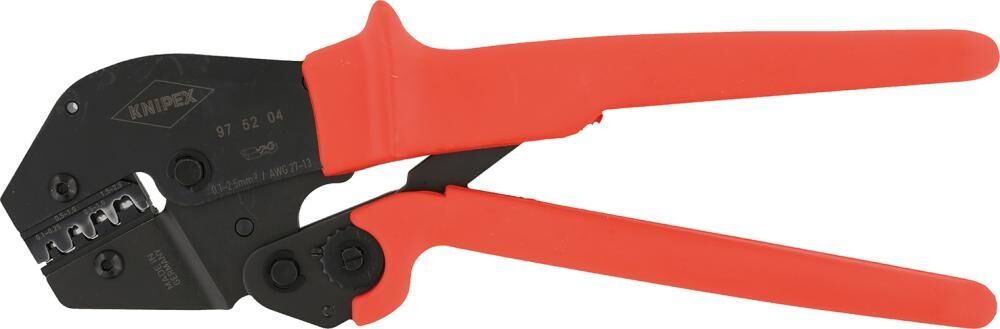 KNIPEX Crimpzange 250mm auch für 2-Handbedienung Kunststoff-Hülle brüniert 97 52 04