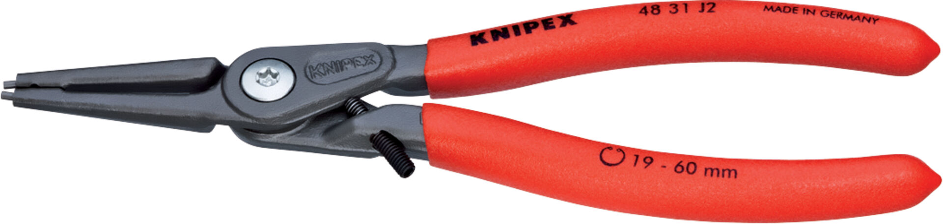 KNIPEX 48 31 J1 Präzisions- Sicherungsringzange für Innenr. in Bohr.