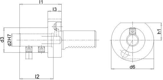 FORTIS VDI Halter für WP Bohrer E1 40x20mm