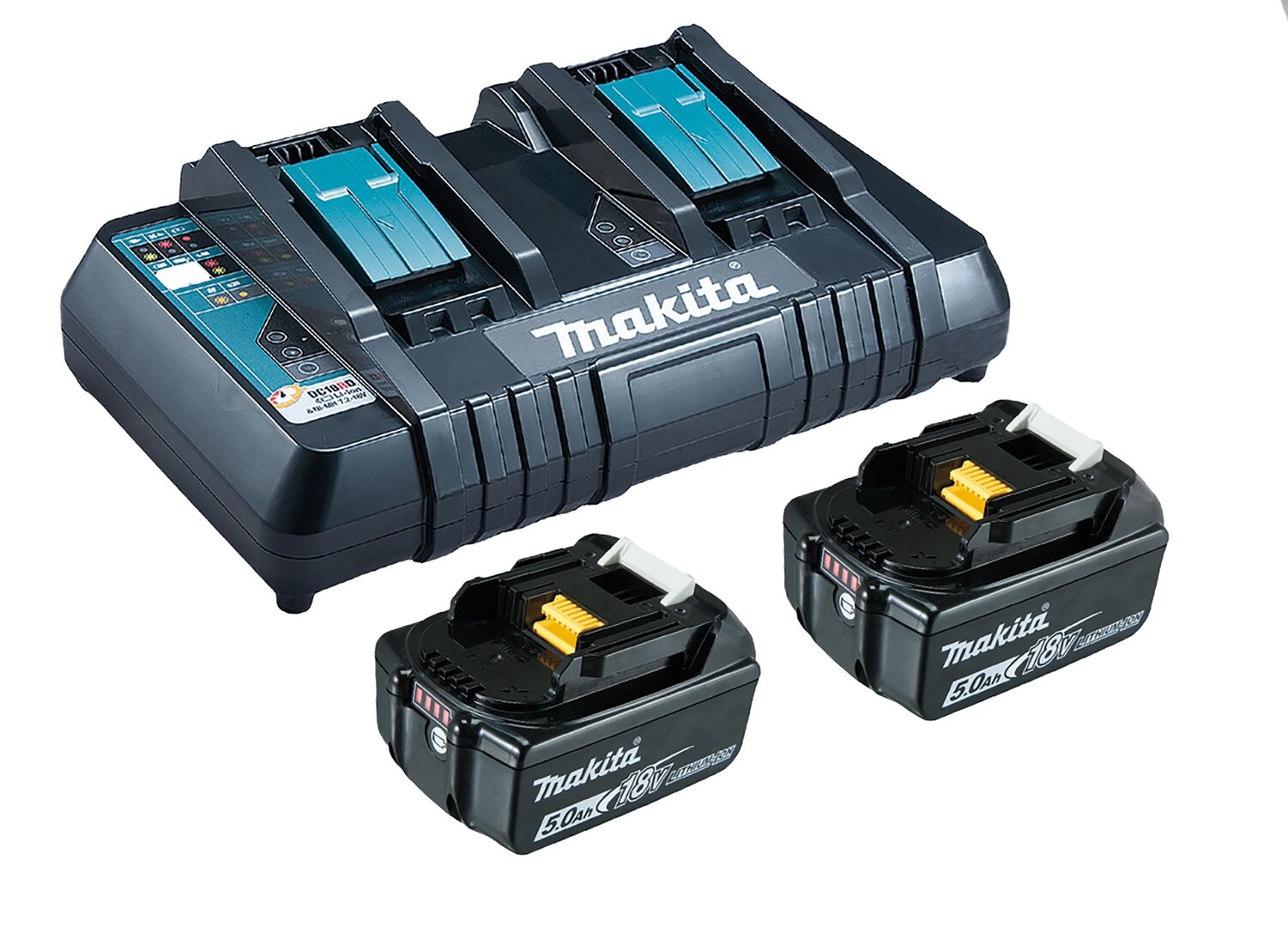 MAKITA Power Source Kit 2xAkku 18,0V/5Ah DC18RD