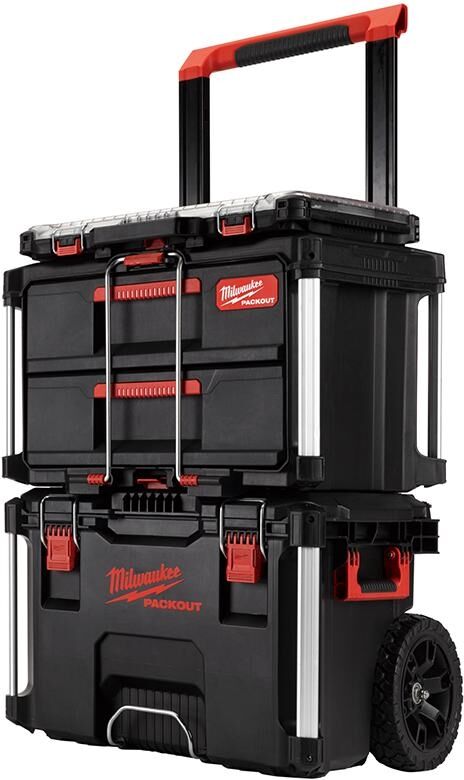 MILWAUKEE PACKOUT Starter Set 3-teilig Koffer mit 2 Schubladen & Organiser