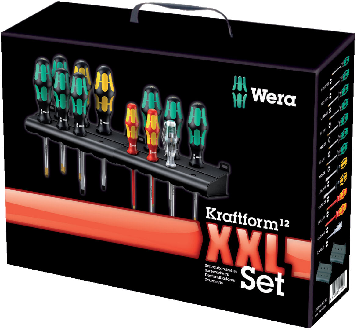 WERA Schraubendreher-Set Schraubenzieher Kraftform XXL 12tlg