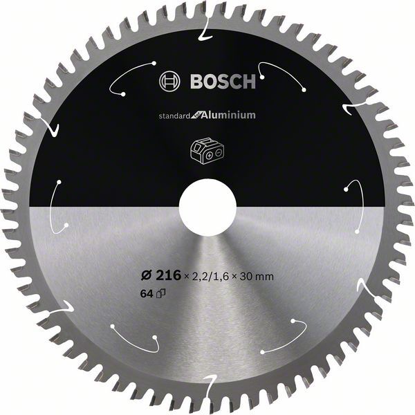 BOSCH Kreissägeblatt Standard for Aluminium 216x2,2/1,6x30mm 64 Z