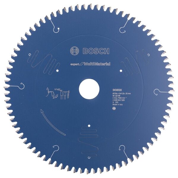 BOSCH Kreissägeblatt HW Expert 254x30x2,4 80 T TR