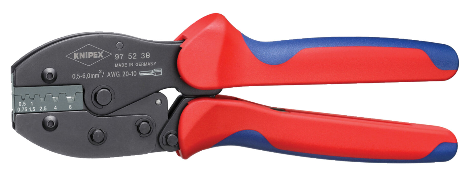 KNIPEX 97 52 38 PreciForce Crimpzange mit Mehrkohne-Hülle brüniert 220mm
