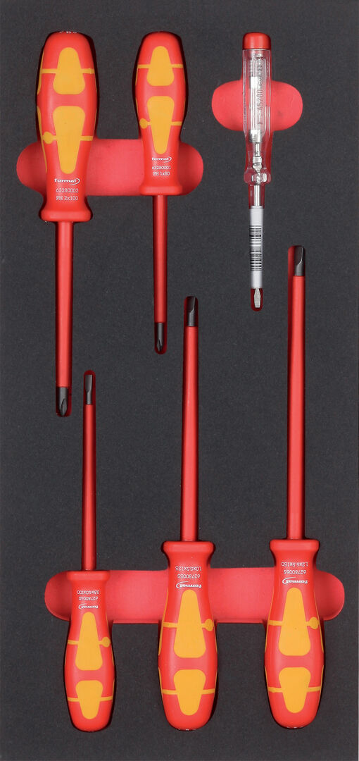 FORMAT Modul VDE Schraubendreher-Set 6-tlg. mit Schlitz & Kreuzschlitz