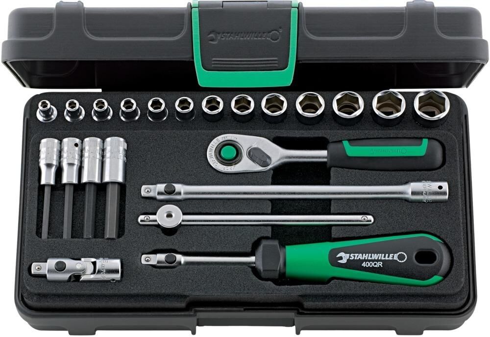 STAHLWILLE Steckschl.-Grt. 1/4" 22tlg. 40/44/17/5QR