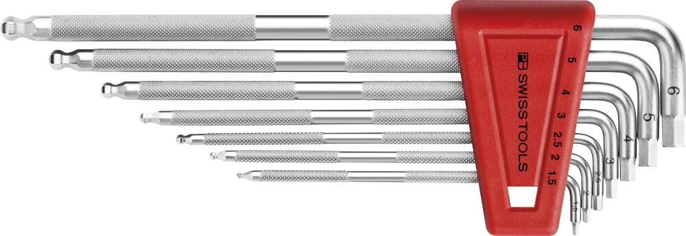 PB SWISS TOOLS Winkelschraubendreher Set 1,5-6mm im Halter 7-teilig