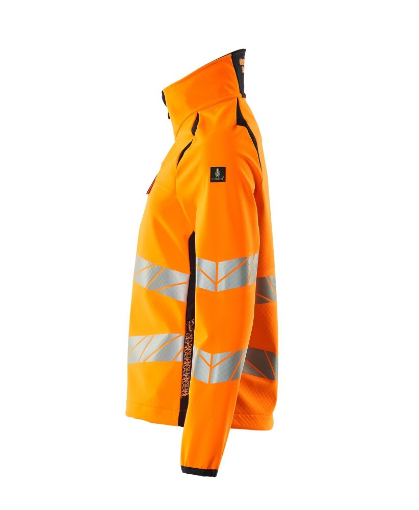 MASCOT Warnschutz Softshelljacke Damen Accelerate Gr. XL hi-vis orange/schwarzblau 19012-143