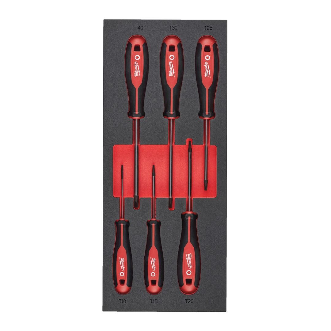 MILWAUKEE Einlage für Wersktattwagen für Torx Schraubendreher 78 cm 6-teilig