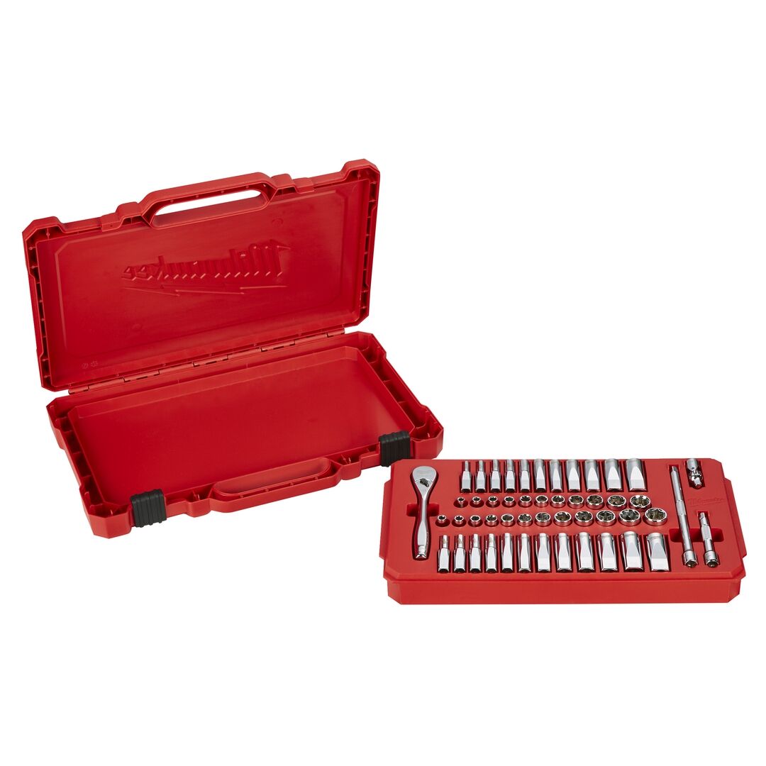 MILWAUKEE Werkzeugsatz 1/4" Ratsche und Steckschlüssel 28-teilig