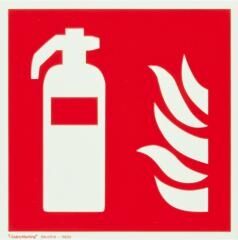 Brandschutzschild Feuerlöscher Folie 100x100mm