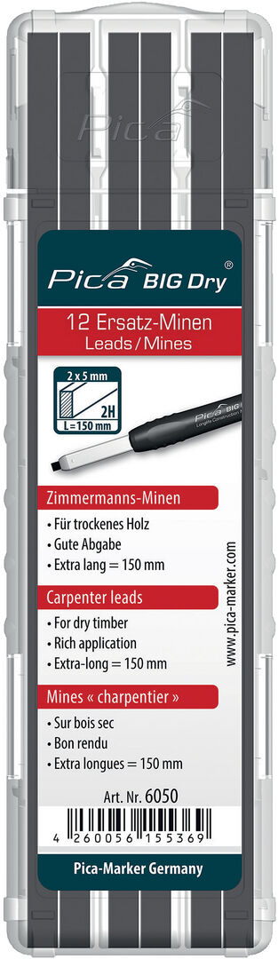PICA Ersatzminenset Zimmermann Minen Graphit 2H