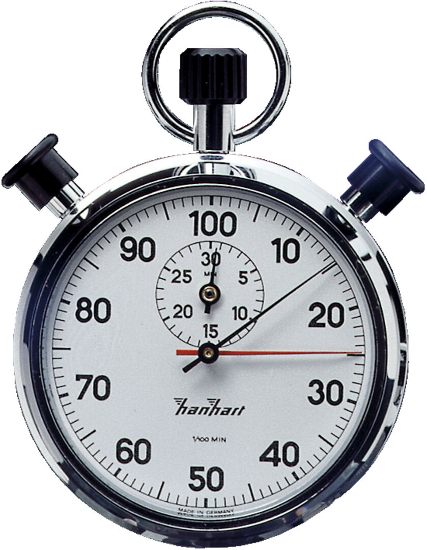 HANHART Präzisions-Dopp.-Stoppuhr 1/100-Min. 30Min.