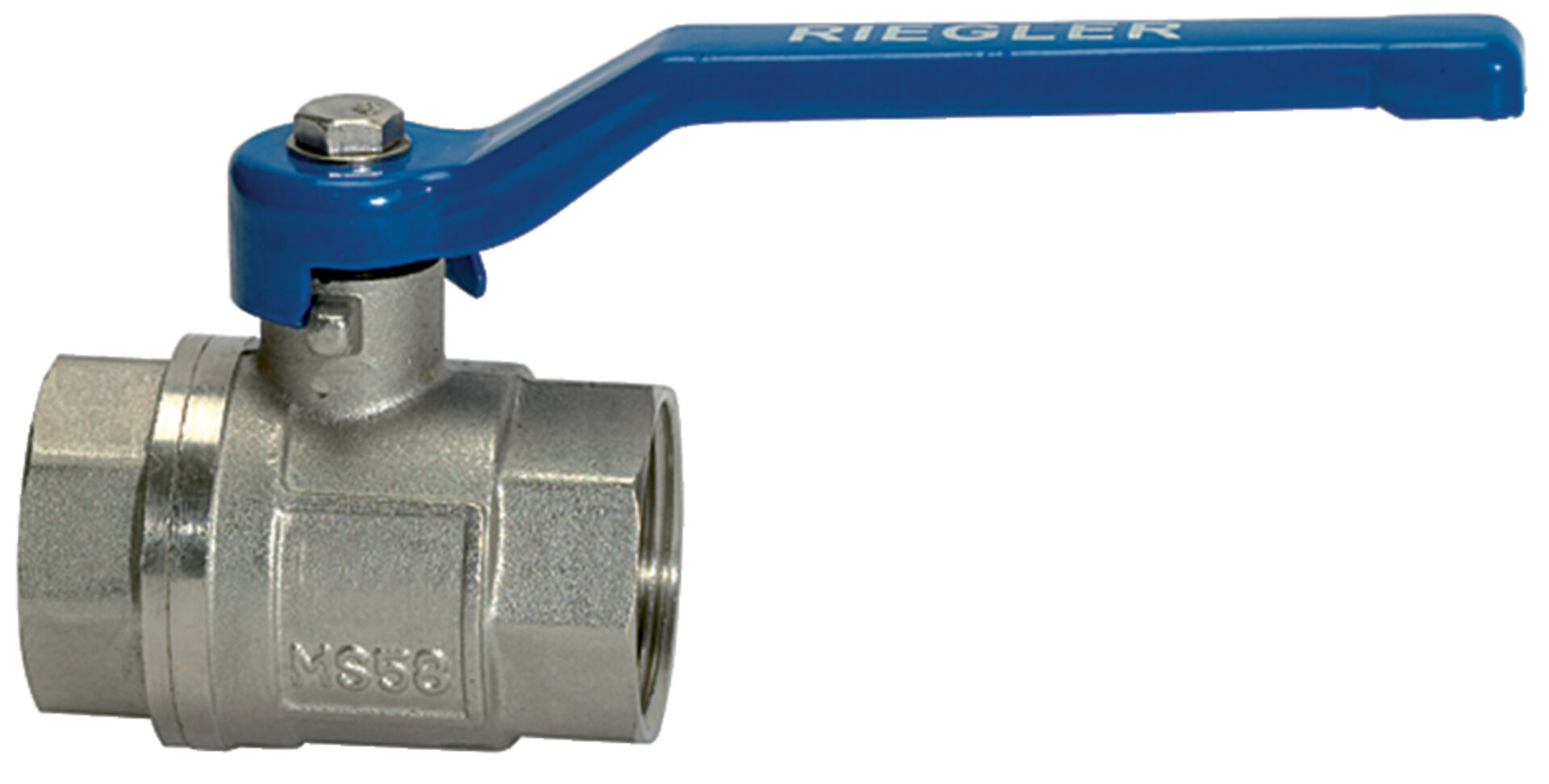 RIEGLER Kugelhahn valve line G1/4" IG/IG Ms Hebelgr.