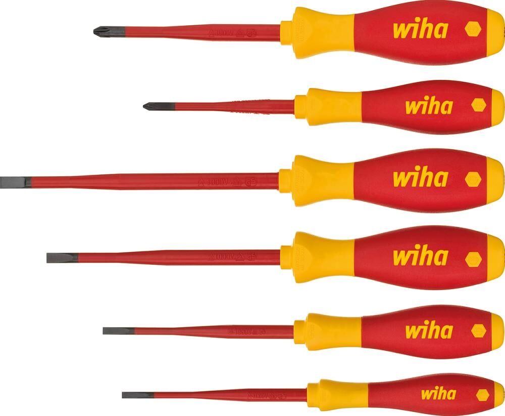 WIHA Schraubendreher Set VDE Schlitz/PH slimFix 6-teilig