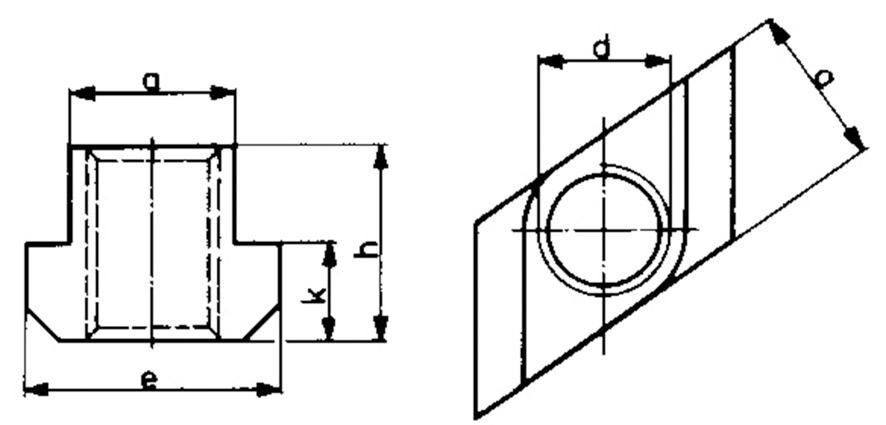 AMF Muttern T-Nuten Rhombus 510 M24x28mm