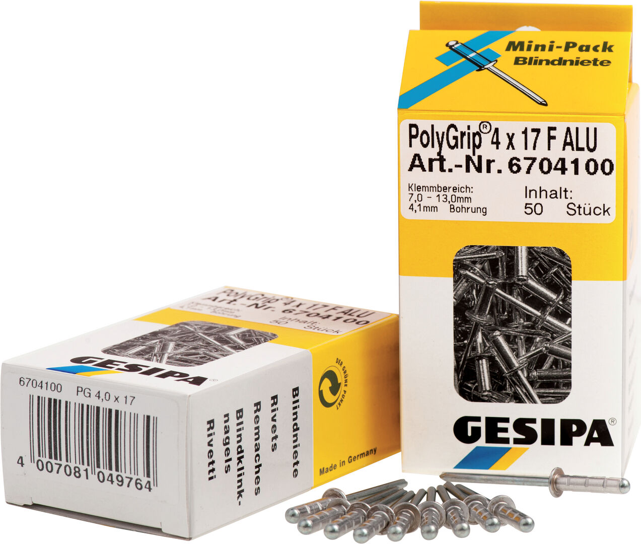 GESIPA Blindniet Mini-Pack PolyGrip Alu/Stahl 4,8x10