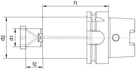 HAIMER Aufsteckfräsdorn 32x100mm HSK-A100 DIN69893A