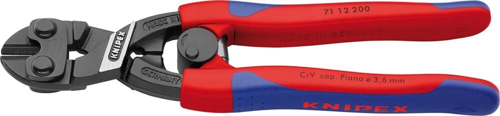 KNIPEX Kompakt-Bolzenschneider 200mm CoBolt Mehrkomponenten-Hülle atramentiert 71 12 200