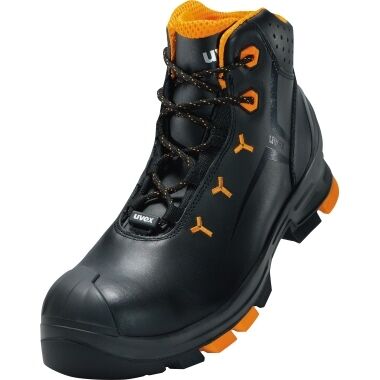 UVEX Sicherheitsstiefel Gr. 45 W11 S3L ESD SR schwarz/orange 6503.2