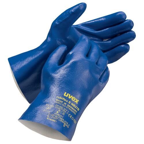 UVEX Nitrilhandschuhe rubiflex S NB27B Gr. 9 blau 6027.1