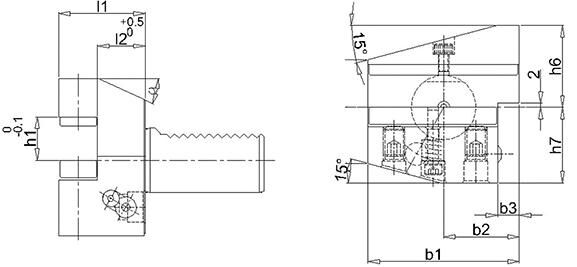 FORTIS VDI Radial Werkzeughalter Rechts B3 30x20mm Überkopf