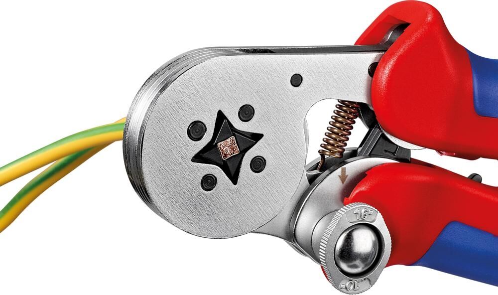 KNIPEX Selbsteinstellende Crimpzange 180mm für Aderendhülsen verchromt 97 55 04