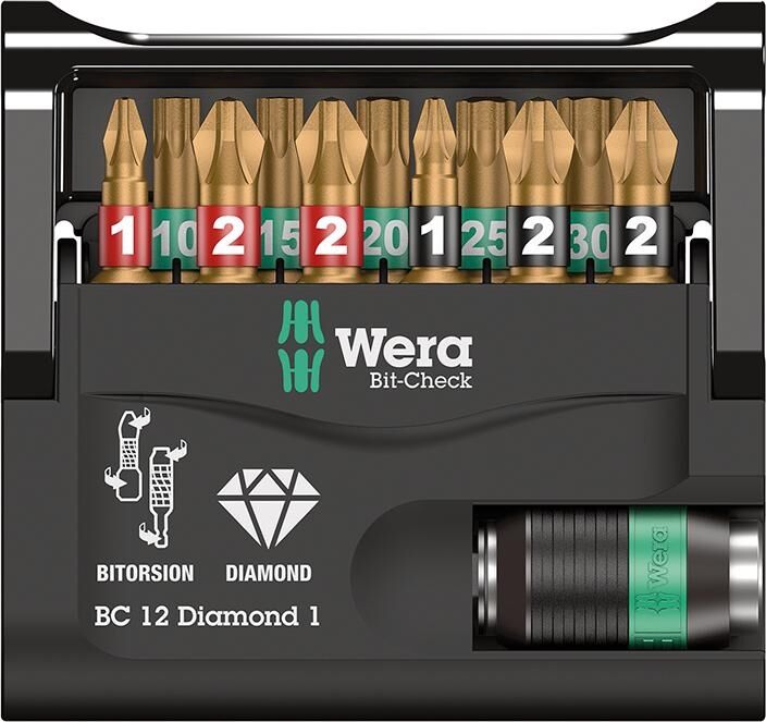 WERA Bit-Sortiment Bit-Check 12-teilig Diamond 1