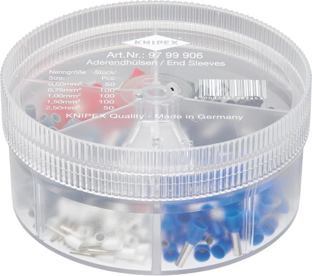 KNIPEX Sortimentsboxen mit isolierten Aderendhülsen 97 99 906