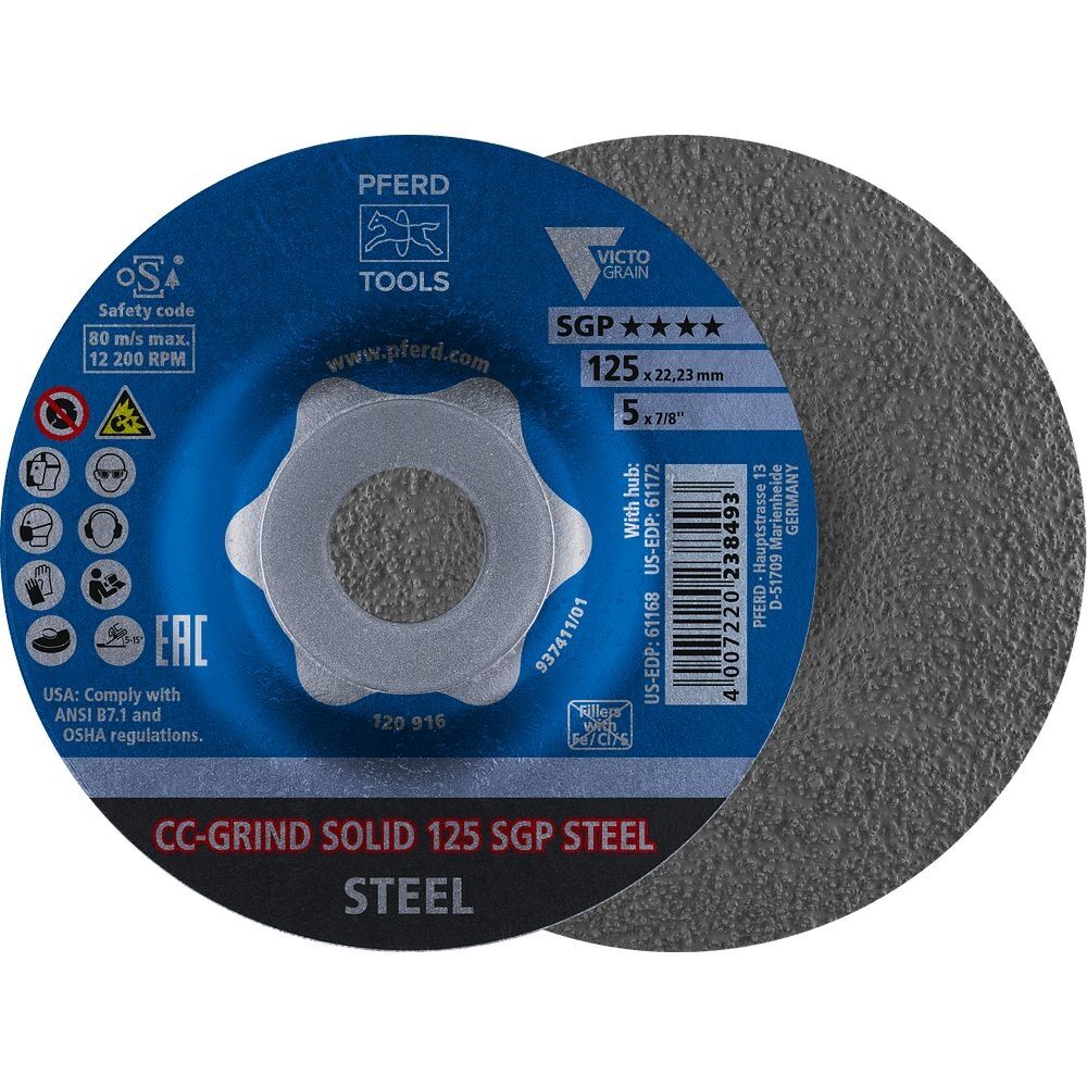 PFERD Schleifscheibe CC-Grind-Solid SGP STEEL 125mm