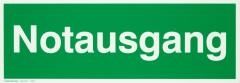 Fluchtwegschild 105x297mm Aluminium Notausgang