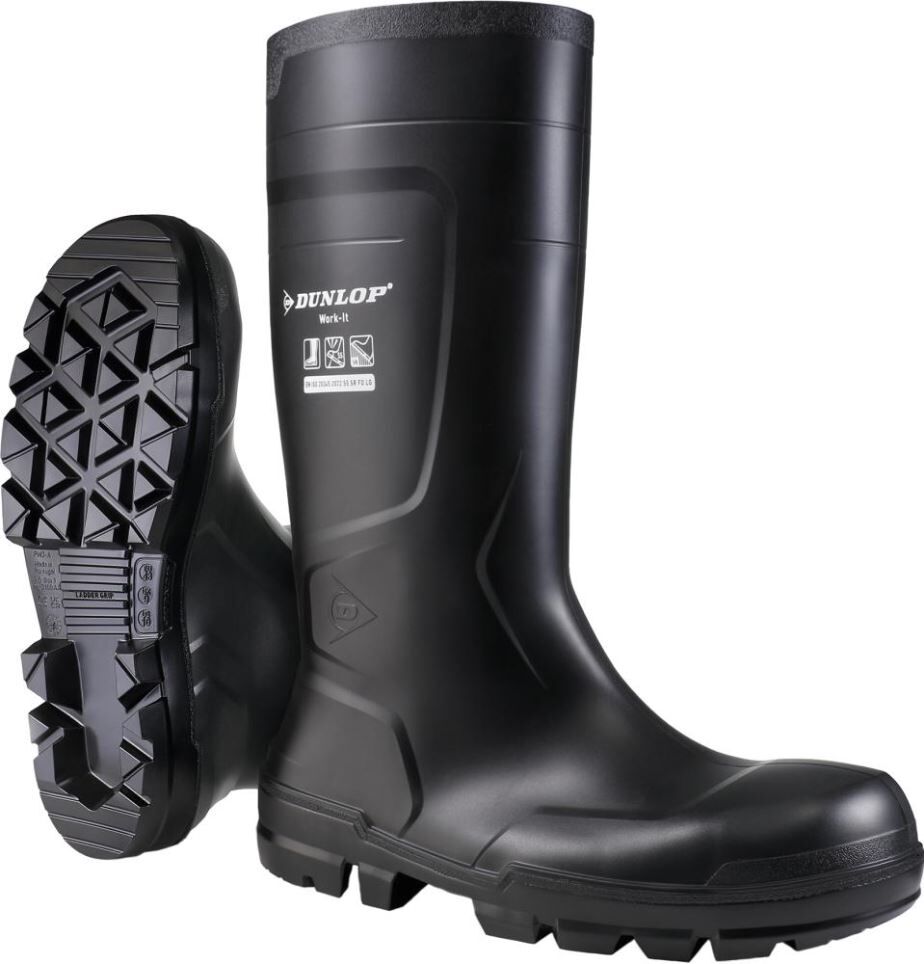 DUNLOP Sicherheits-Stiefel Work-It Full Safety Gr. 40 PVC schw S5 SR NB2HD01