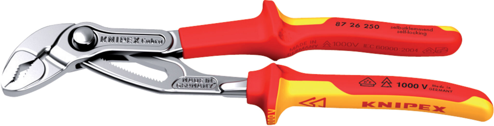 KNIPEX 87 26 250 Cobra VDE Hightech- Wasserpumpenzange VDE verchr. 250mm