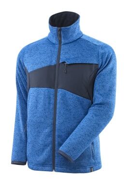 MASCOT Strick-Pullover Accelerate mit Reißverschluss Gr. L azurblau/schwarzblau 18105-951