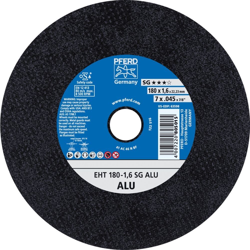 PFERD Trennscheibe EHT 178x1,6x22,23mm A30 N SG-Aluminium