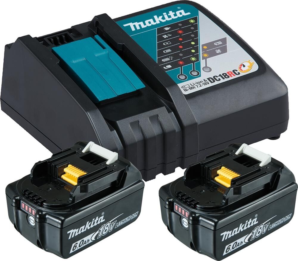 MAKITA Power Source Kit 2xAkku 18V 6Ah DC18RC