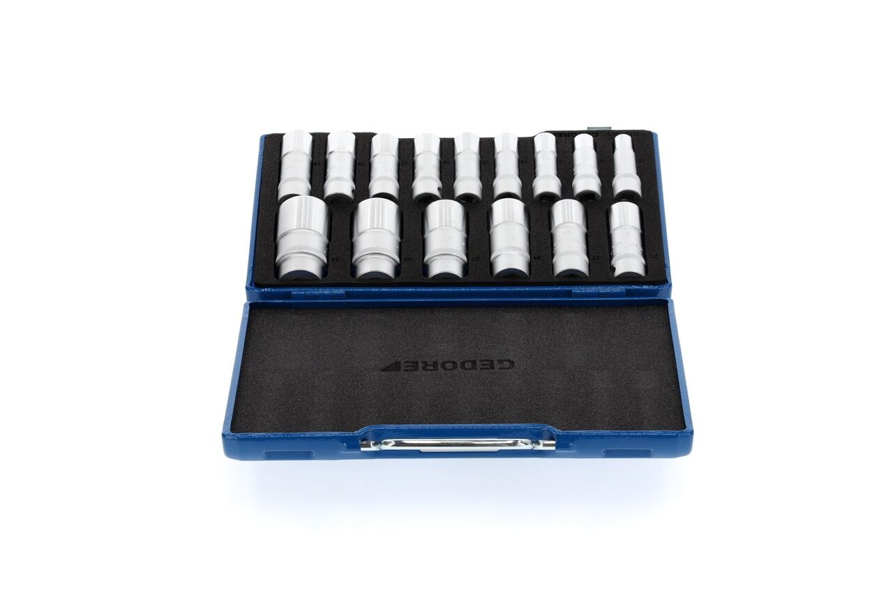 GEDORE Steckschlüsseleinsatz 1/2",lang Set UD 10-32mm D 19 L-015 2190214